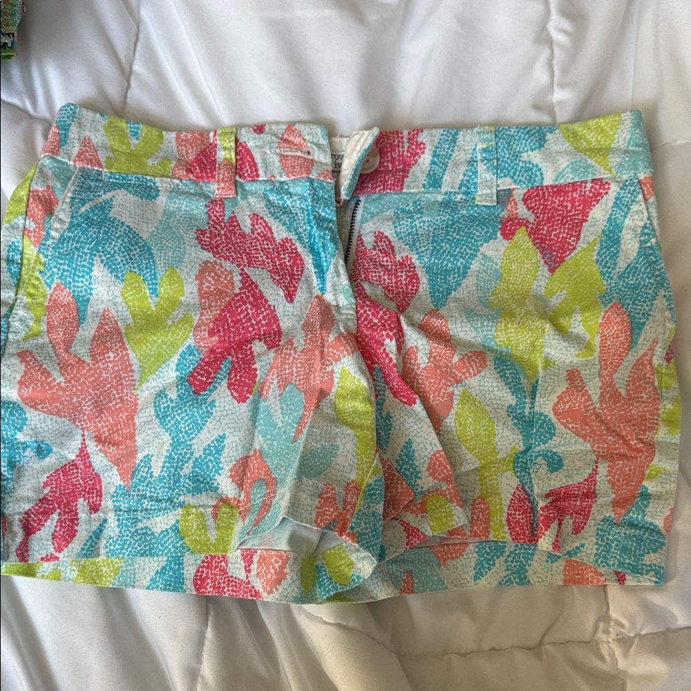 Crown and Ivt Colorful Tropical Print Shorts